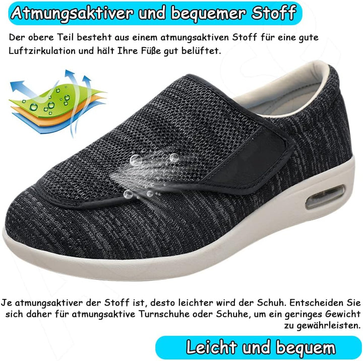 Aocase Diabetiker Schuhe für Geschwollene Füsse Senioren Schuhe Mit Klettverschluss rutschfest Atmun
