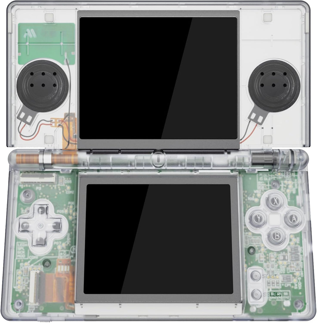 eXtremeRate Ersatz Gehäuse Case für Nintendo DS Lite NDSL, Voll Hülle&Knöpfen&Screen Protector Shell