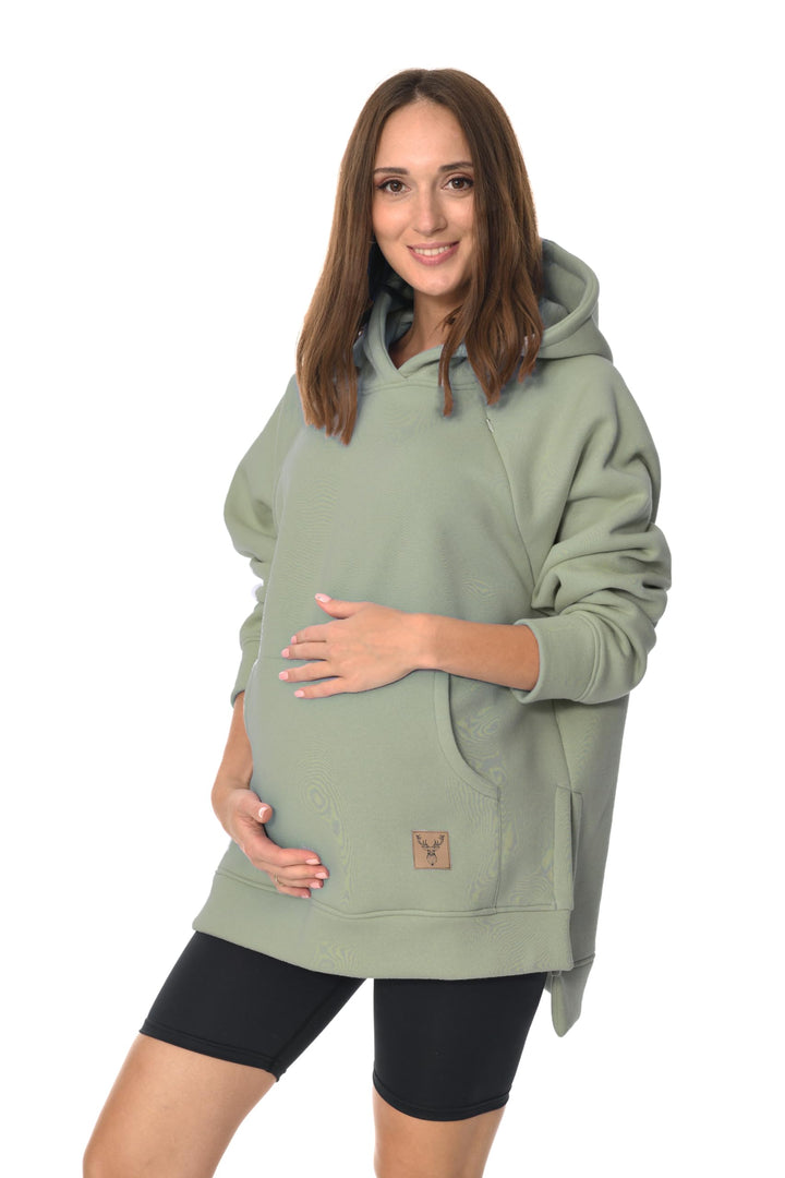 MijaCulture Umstandsmode 2in1 Stillpullover & Umstandspullover Stilltop Stillpulli Stella M014 S-M O