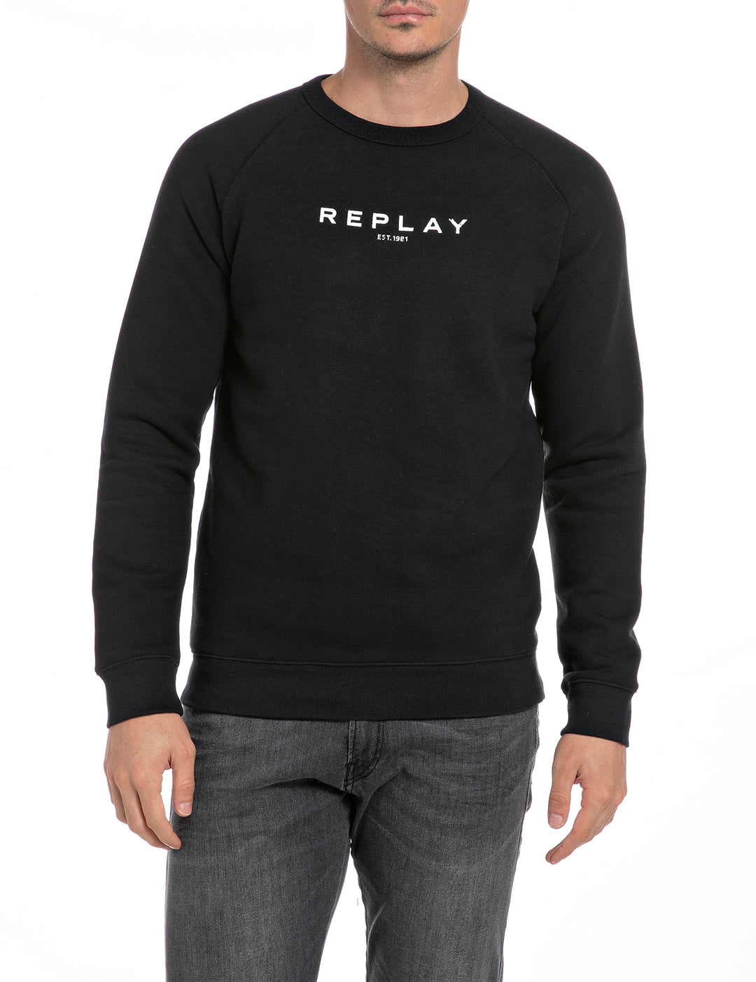 Replay Herren Sweatshirt aus Baumwollmix L Black 098, L Black 098