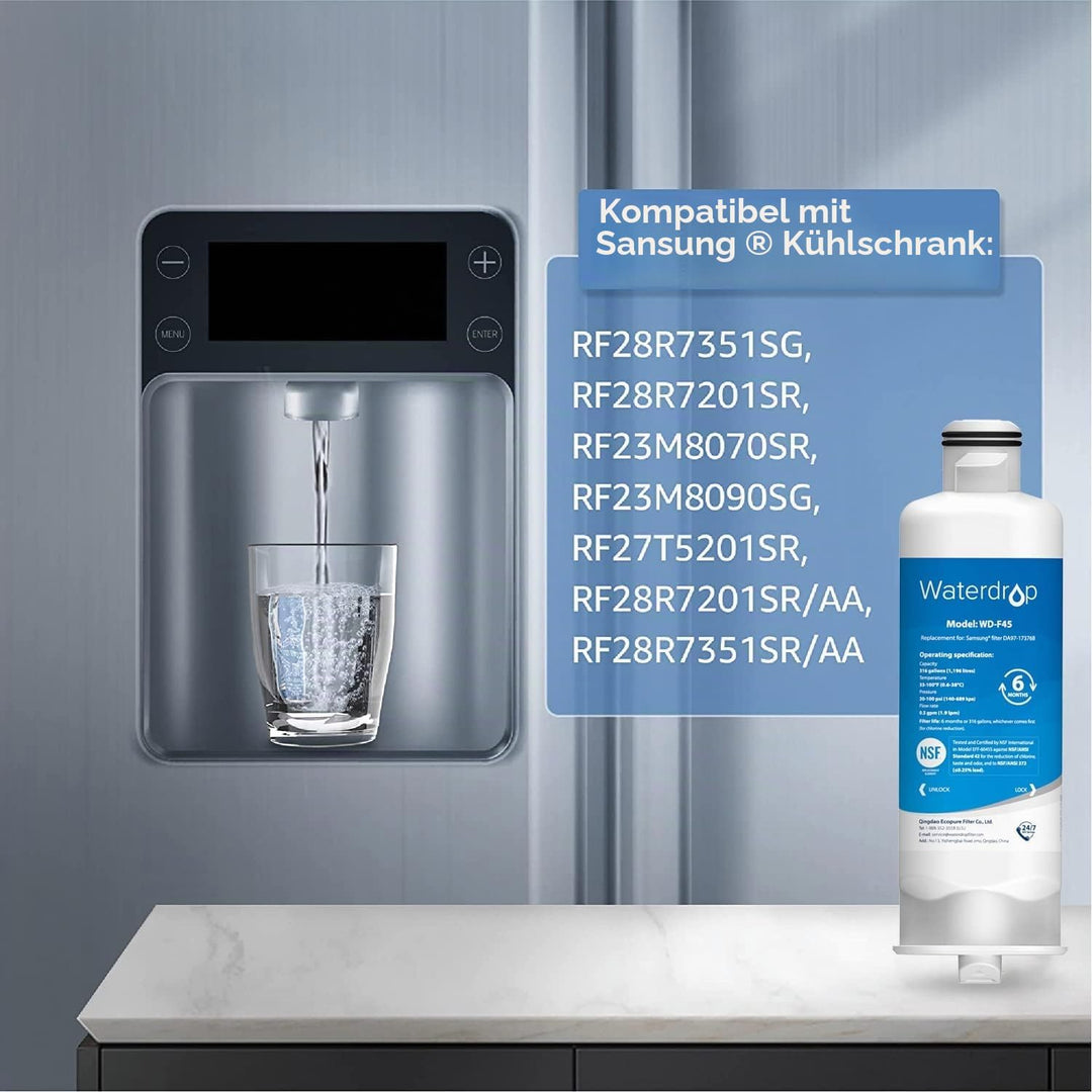 Waterdrop DA97-17376B NSF Zertifiziert Kühlschrank Wasserfilter, Ersatz für Samsung® HAF-QIN/EXP, DA