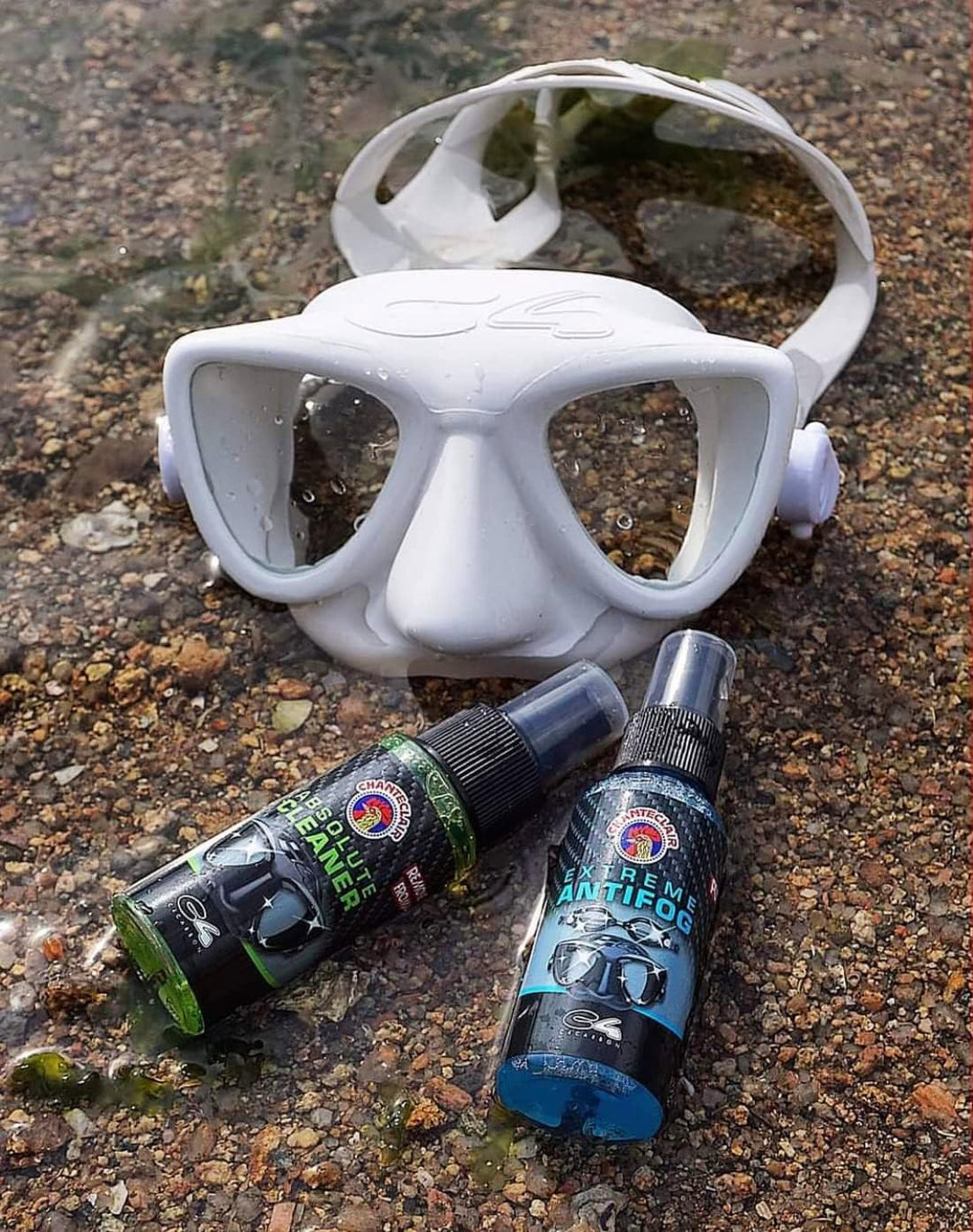 C4 Plasma XL Maske für Apnoe und Unterwasserfischen Weiss, Weiss