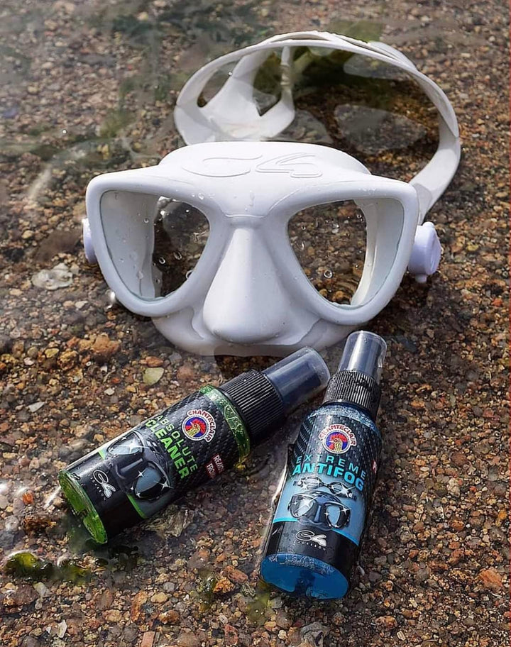 C4 Plasma XL Maske für Apnoe und Unterwasserfischen Weiss, Weiss
