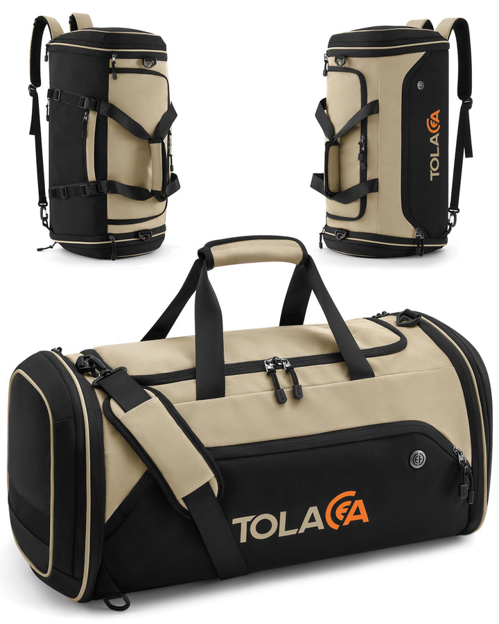 Tolaccea Sporttasche 56–70L für Herren & Damen – Erweiterbare Reisetasche mit Schuhfach & Nassfach,