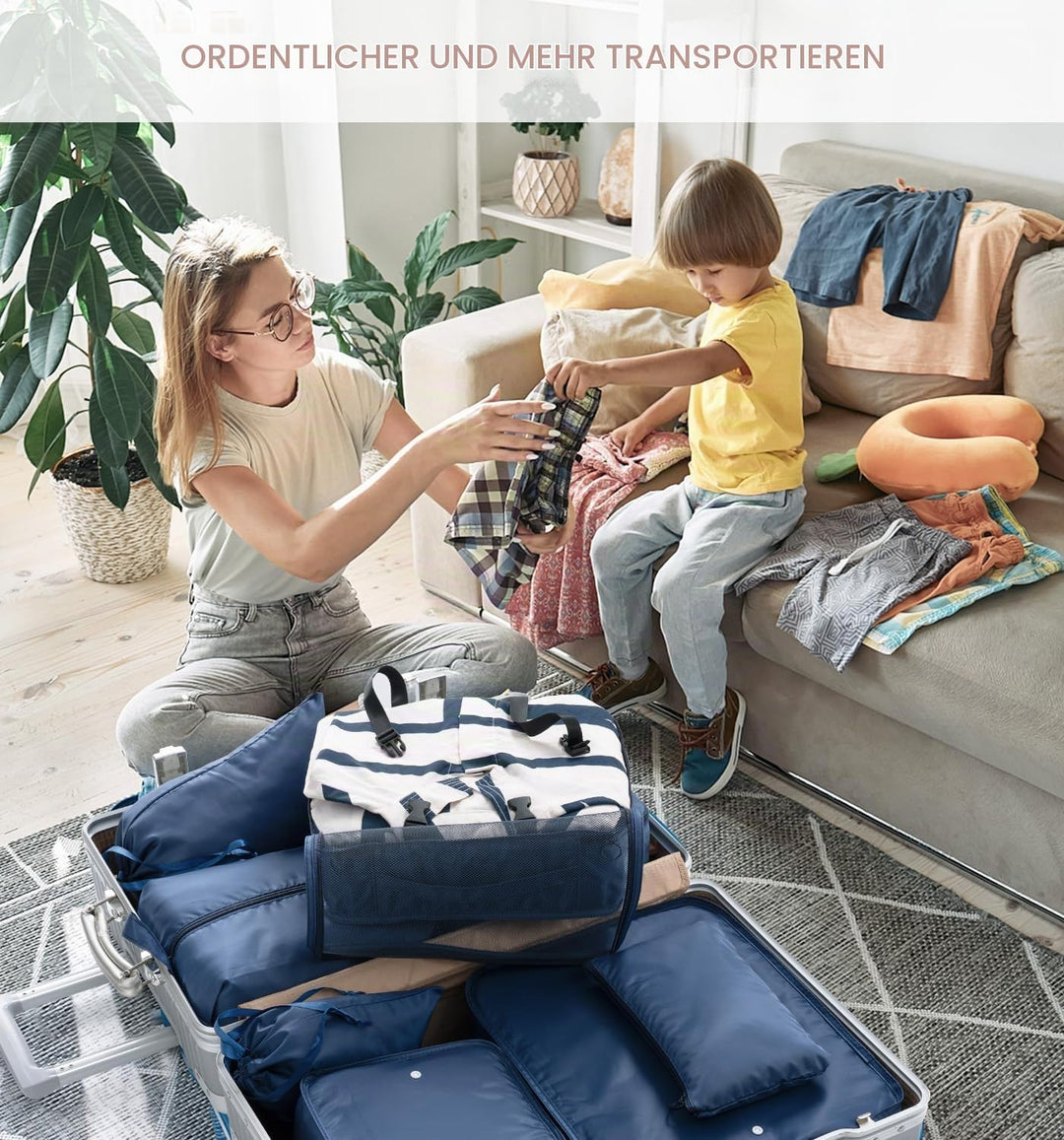Meowoo 8-teilig Koffer Organizer Set, Packing Cubes, Packwürfel für Urlaub &amp; Business, Reise Organiz