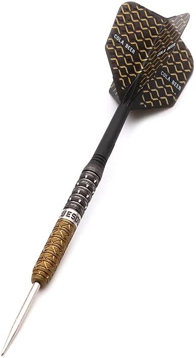 CUESOUL Steel Tip 90% Tungsten Dart Set mit Ölfarbe Finish und ROST Flights 21g COLA-BIER, 21g COLA-