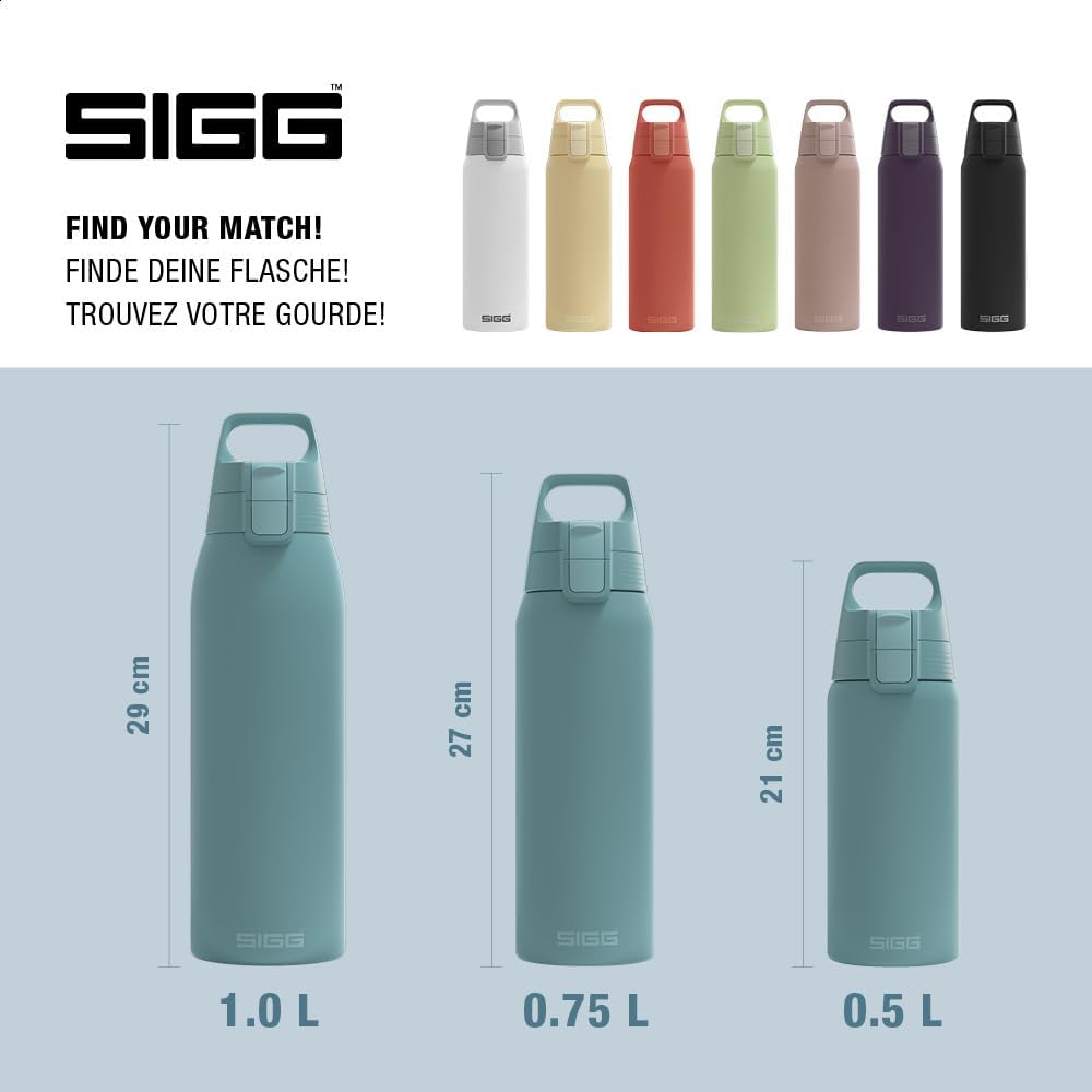SIGG - Isolierte Trinkflasche - Thermosflasche Shield Therm One Morning Blue kohlensäurehaltige Getr