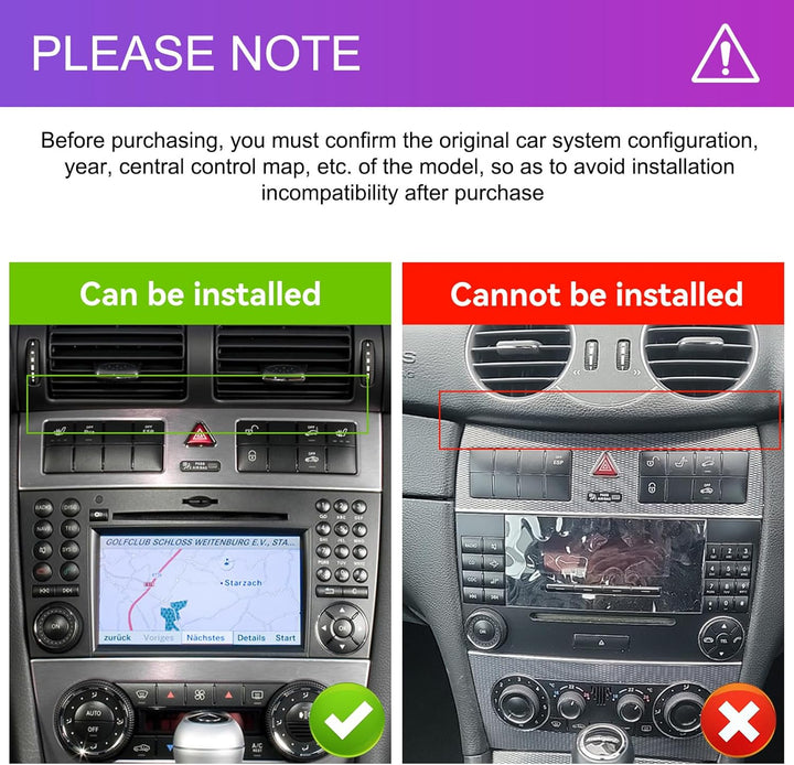 CAMECHO 4G+64G 8Core Android 15 Autoradio mit Navi für Mercedes Benz C Klasse W203 W209 C180 C200 20