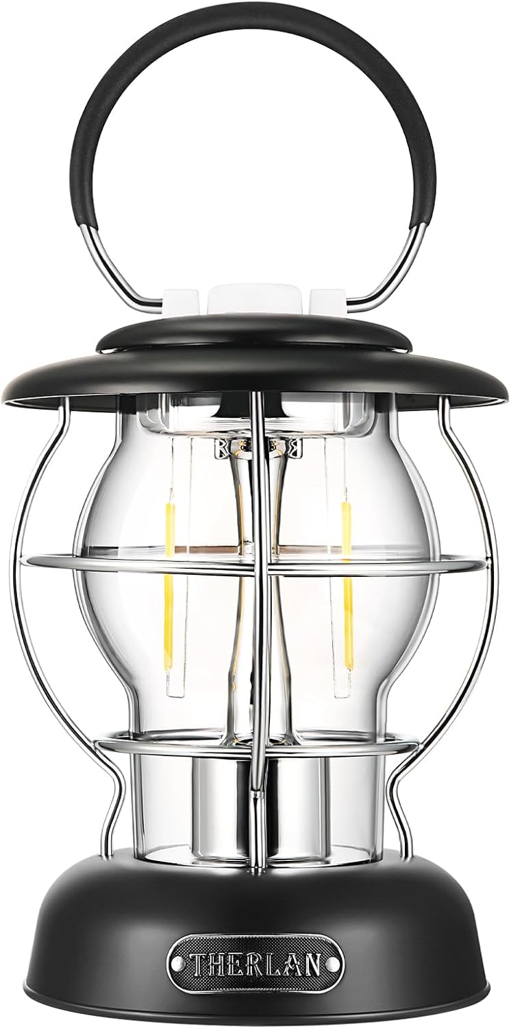 Therlan campinglampe, Retro Camping Laterne, (320LM, IP44, 5000mAh, bis zu 180h) 3 Helligkeiten Leuc