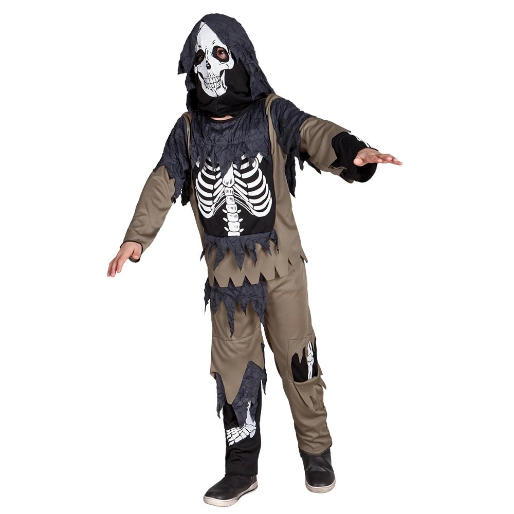 Boland - Kostüm Zombie Skelett für Kinder, 3 Teile im Set, Kostüm für Kinder, Karneval, Mottoparty,