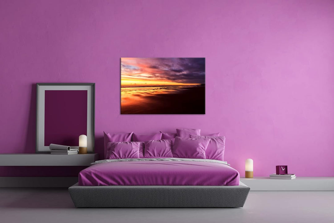 deyoli Sonnenaufgang Neuseeland Format: 100x70 als Leinwandbild, Motiv fertig gerahmt auf Echtholzra