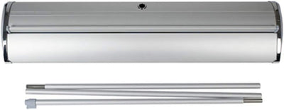 Roll Up Deluxe 100x200cm | Rollup Display ohne Banner, ohne Druck | einseitiges Alu Roll-Up, Silber