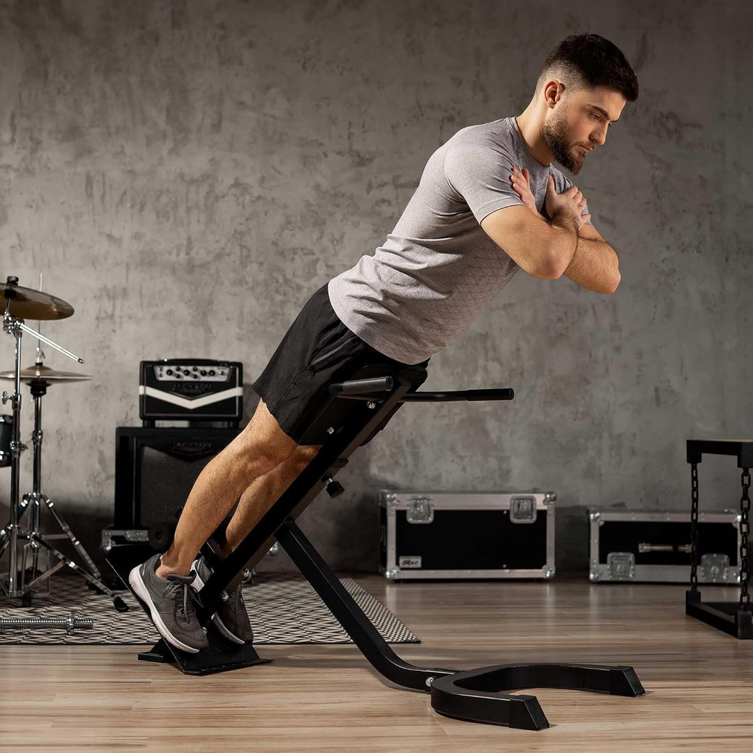 Hop-Sport Rückentrainer Hyperextension 45° Bauchtrainer HS-1018 Fitnessgerät für Zuhause