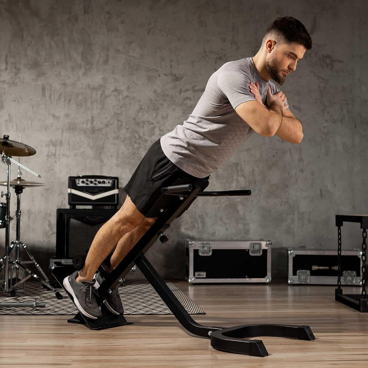Hop-Sport Rückentrainer Hyperextension 45° Bauchtrainer HS-1018 Fitnessgerät für Zuhause