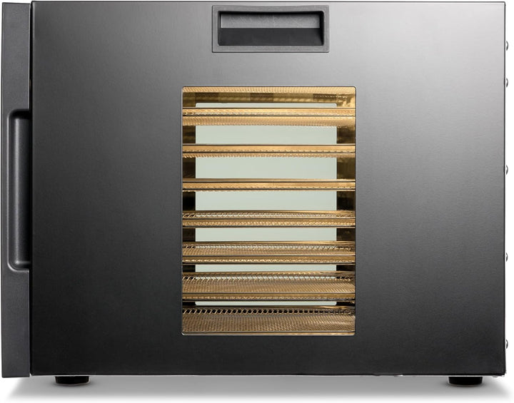 Solis VitaDrey Dörrautomat 850 W – 8 Edelstahl-Dörrgitter, Touchdisplay, 35–75 °C, 48 h Timer, Innen