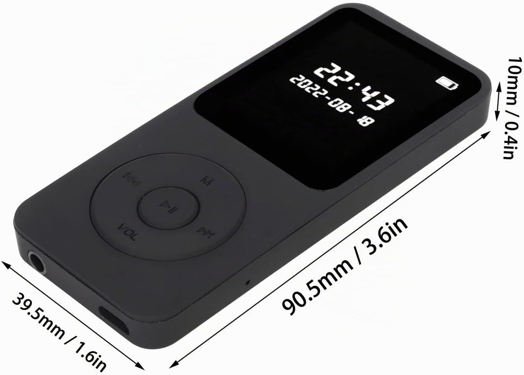 Bluetooth 5.0 MP3 Player, Tragbarer Digitaler MP3 MP4 Player mit 1,77 Zoll Bildschirm, Musik Player