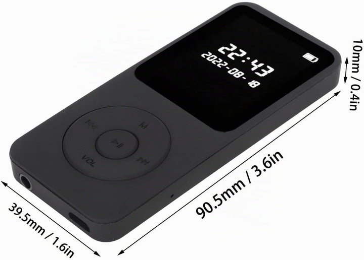 Bluetooth 5.0 MP3 Player, Tragbarer Digitaler MP3 MP4 Player mit 1,77 Zoll Bildschirm, Musik Player