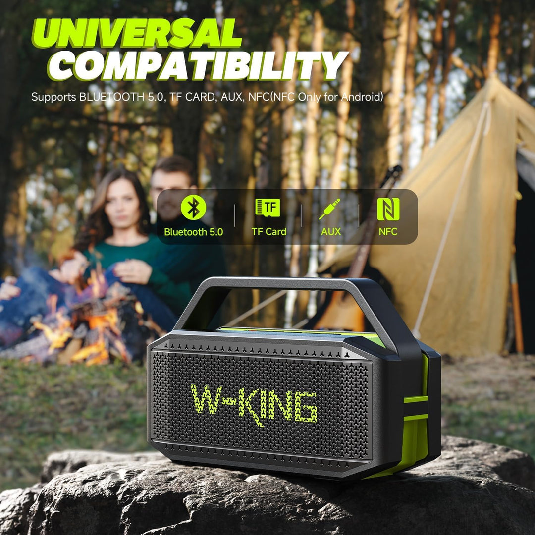 W-KING Bluetooth Lautsprecher Musikbox Gross, (100W MAX) 60W IPX6 Lautsprecher Boxen Bluetooth Box-T