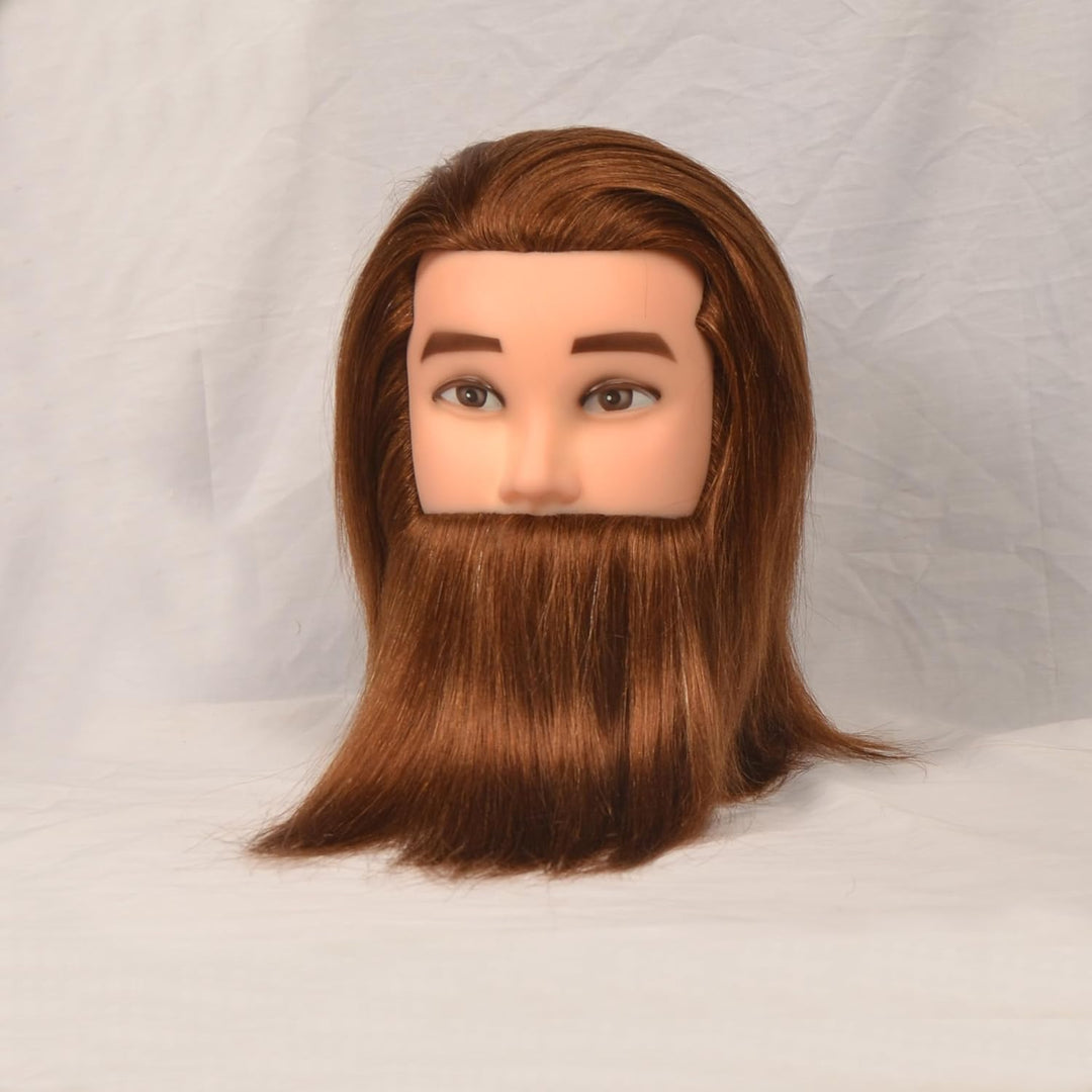Mann Frisierkopf übungskopf Trainingsköpfe 100% Echthaar Haar Hairdressing Cosmetology Mannequin