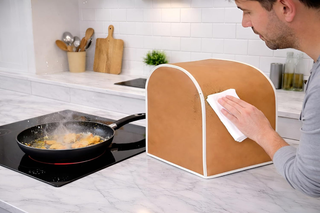 Abdeckhaube für Monsieur Cuisine smart/connect/plus, Schutzhaube aus Kunstleder, fleckenabweisend, w