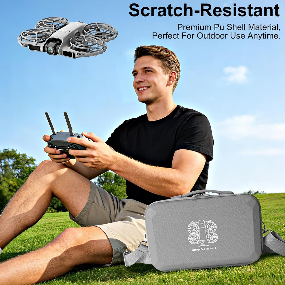 Tasche für DJI Neo 2 Case, Tragbar PU Case für DJI Neo 2 Fly More Combo Zubehör, Neo 2 Tasche, Reise