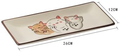 Sushi-Servierplatten im japanischen Stil, Keramik, rechteckig, 4 Stück