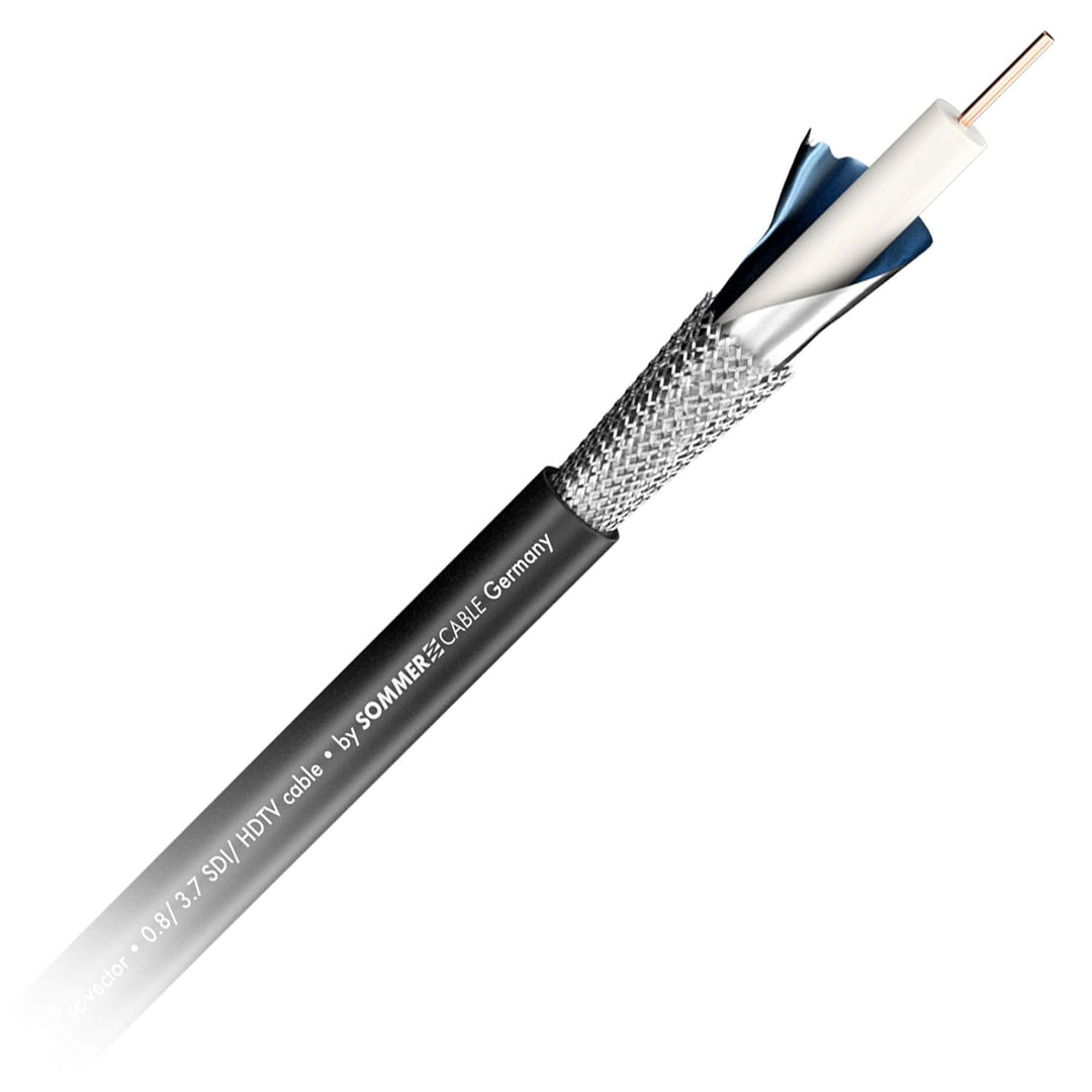 SommerCable 7,5m 3G 6G SDI Video-Patchkabel HD-SDI (HDTV) SC-Vector 0.8/3.7 1 x 0,80 mm² | BNC/BNC N