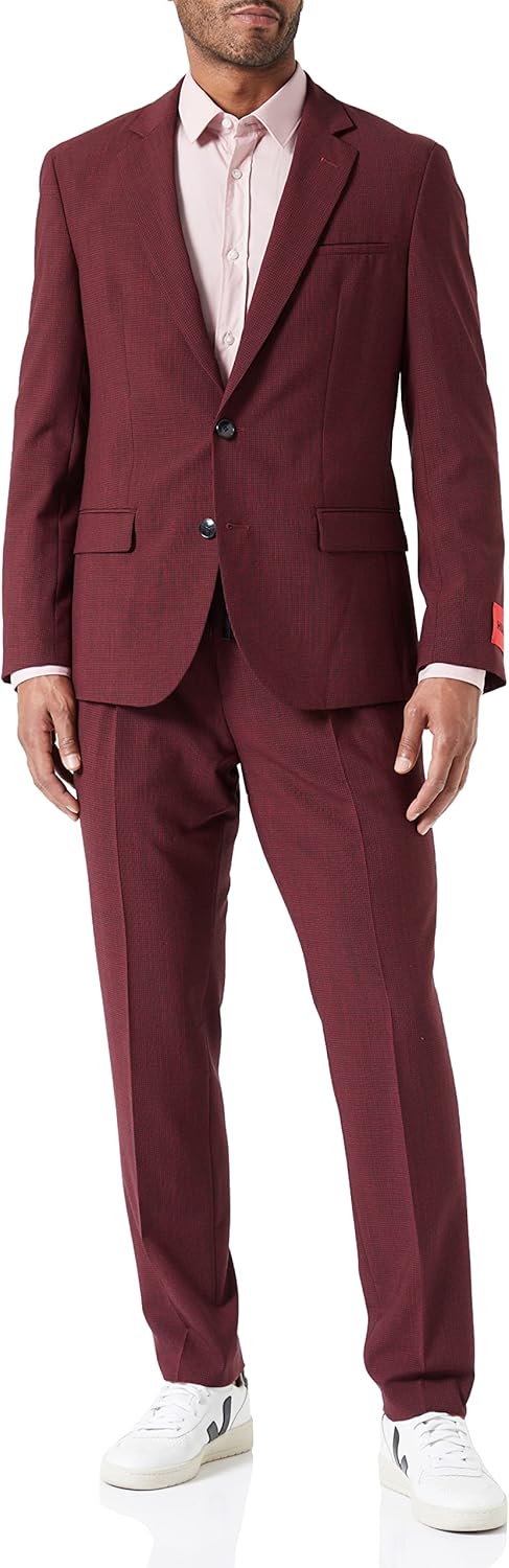 HUGO Herren Business Suit Pants Set 56 Open Pink693, 56 Open Pink693