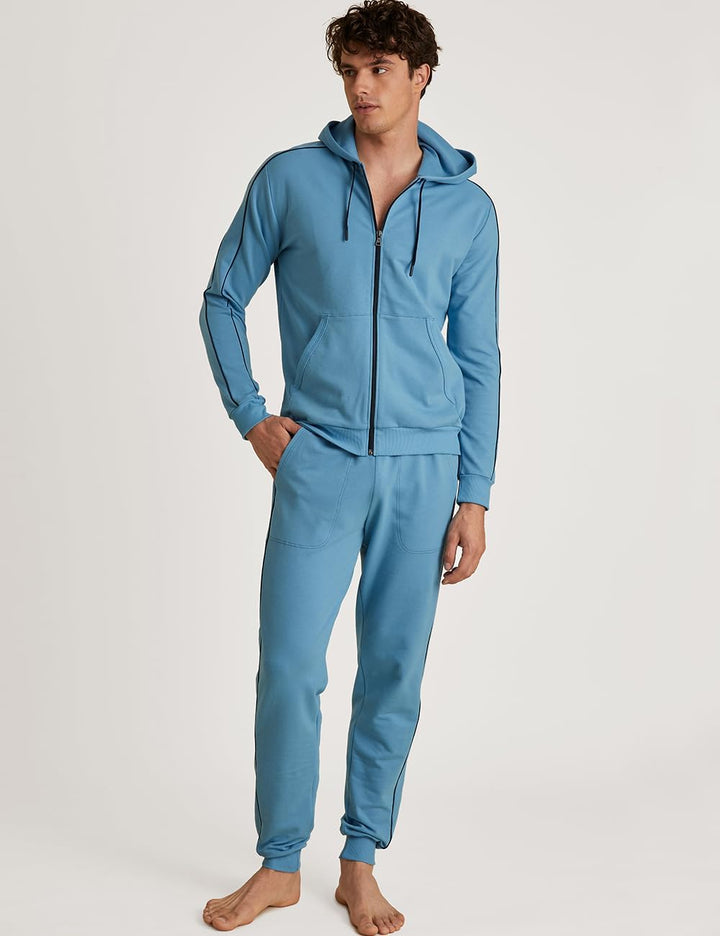 CALIDA Remix Basic Lounge Jogginghose Herren, mit Seitentaschen 46-48 Niagara Blue, 46-48 Niagara Bl