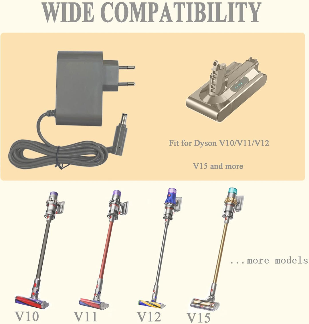 30.45V Ladekabel Netzteil für Dyson V10 V11 V15 SV12 SV14 Ladegeräte für Dyson Absolute Animal Cordl