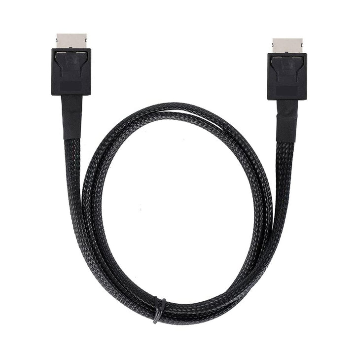 CY Cable OcuLink PCIe PCI-Express SFF-8611 4i auf OcuLink SFF-8611 SSD-Datenkabel, aktiv, 50 cm Blac