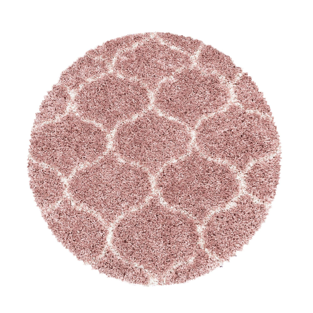 Hochflor Rund Teppich Wohnzimmer im Skandinavischen Stil Skandinavisches Design Flauschiger Langflor