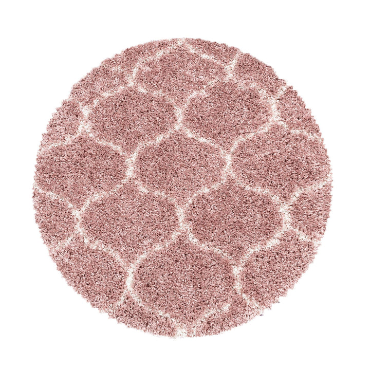 Hochflor Rund Teppich Wohnzimmer im Skandinavischen Stil Skandinavisches Design Flauschiger Langflor
