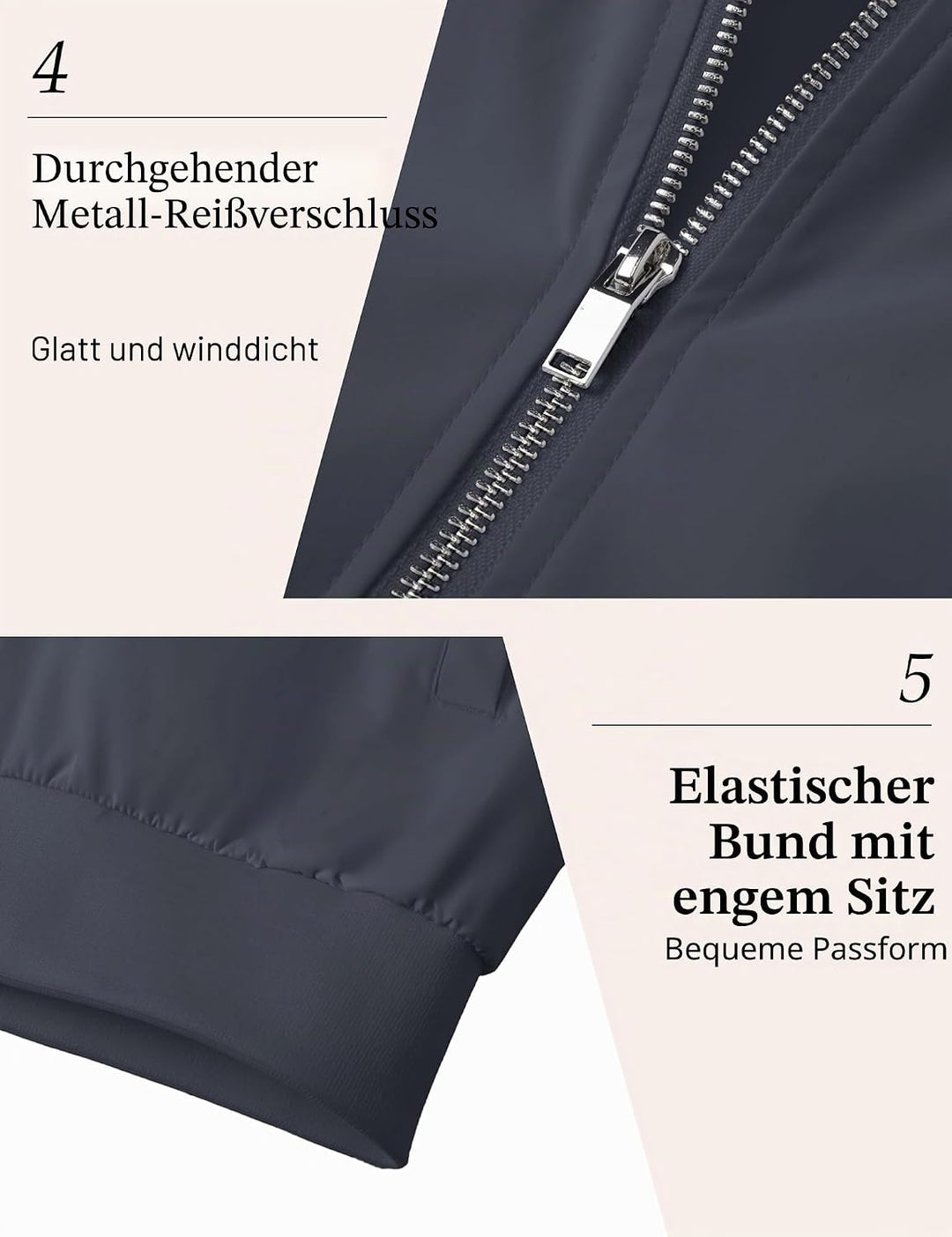 MAGCOMSEN Blouson Herren Jacke Leichte Bomberjacke Winddichte Übergangsjacke Freizeit Fliegerjacke m