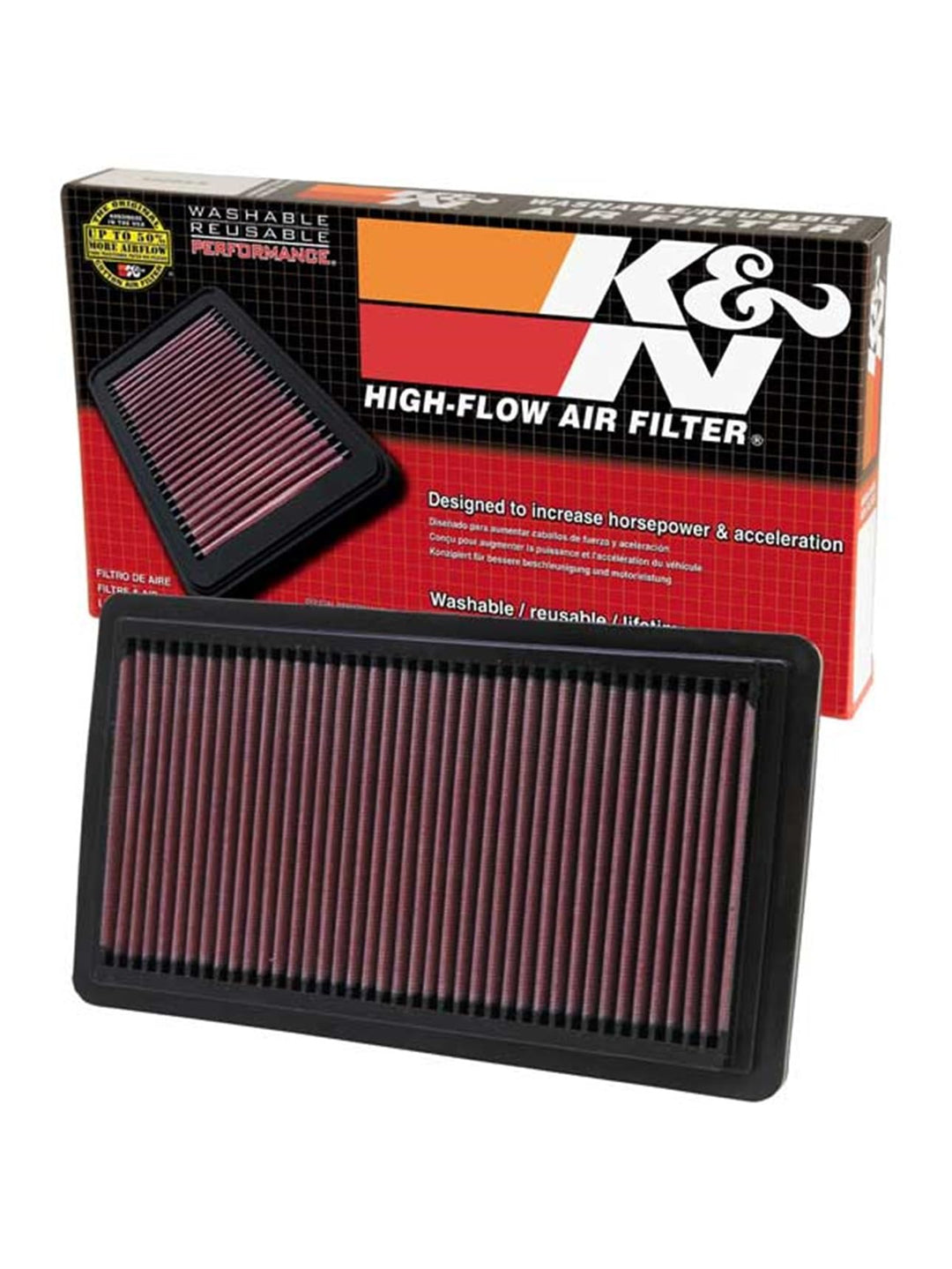 K&amp;N 33-2279 Motorluftfilter: Hochleistung, Prämie, Abwaschbar, Ersatzfilter,Erhöhte Leistung, 2003-2