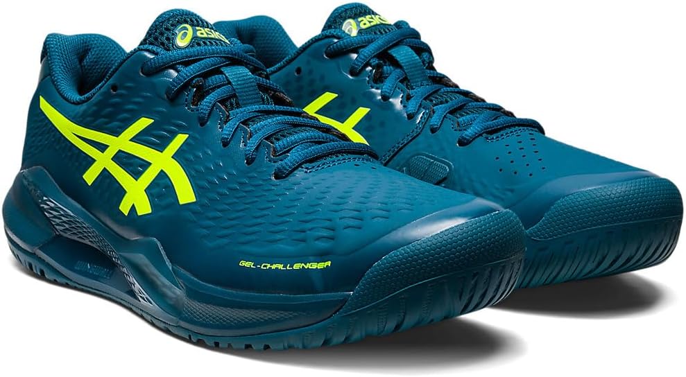 ASICS Herren Gel-Challenger 14 Schuhe 45 EU Restful Teal Safety Yellow, 45 EU Restful Teal Safety Ye