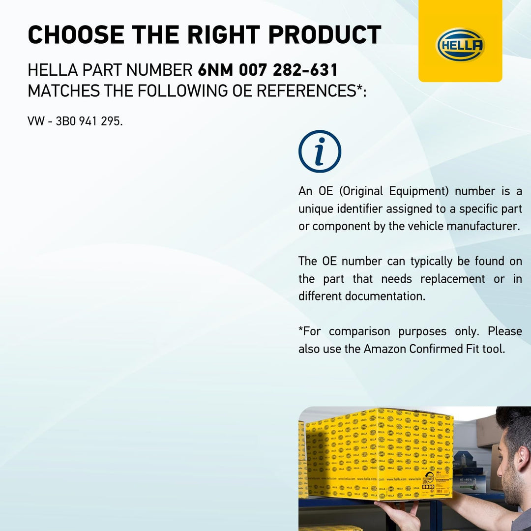 HELLA 6NM 007 282-631 Stellelement, Leuchtweiteregulierung - 12V - elektrisch