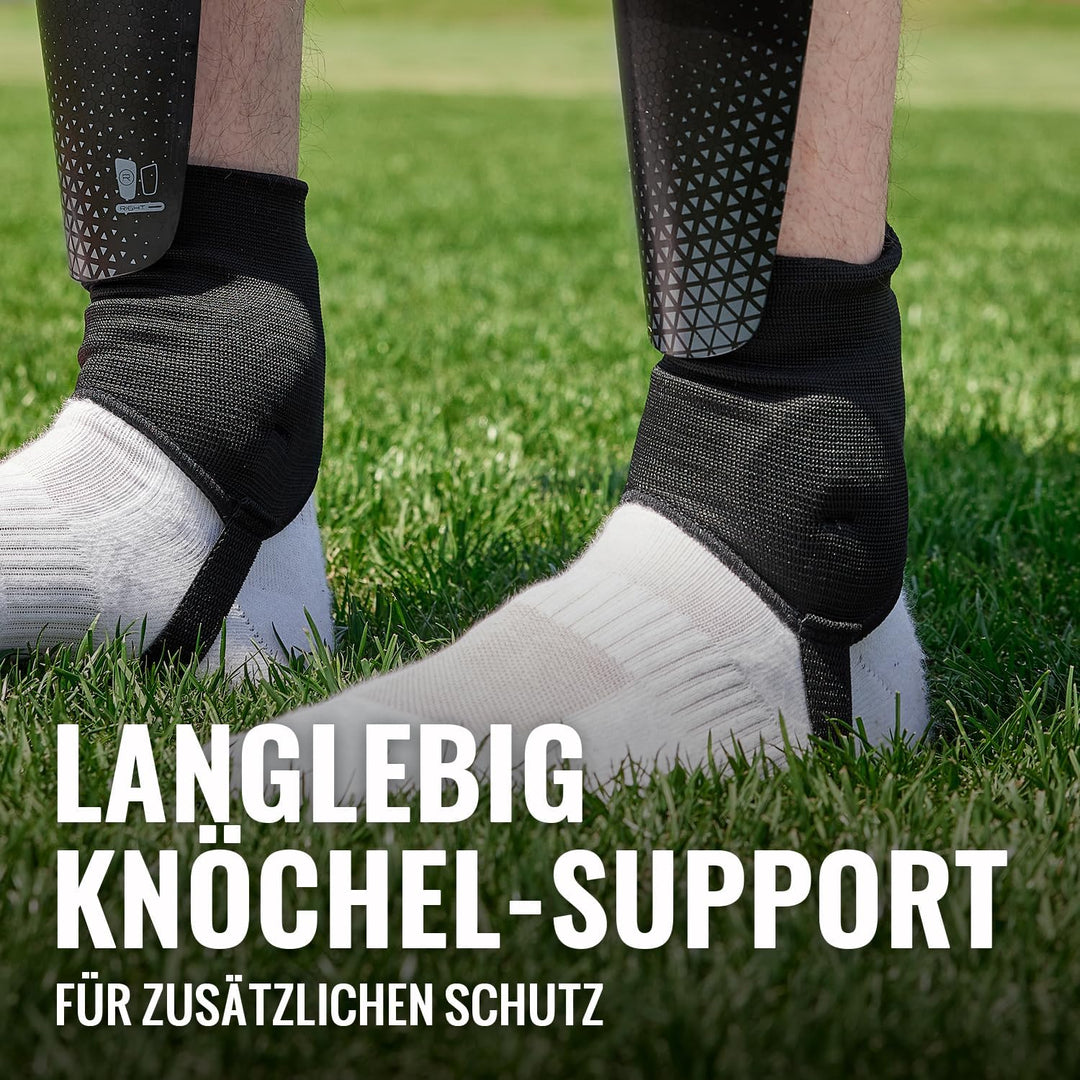 Northdeer Schienbeinschoner Kinder Fussball - Klettverschluss Kratzt Nicht auf der Haut & Frei Verst