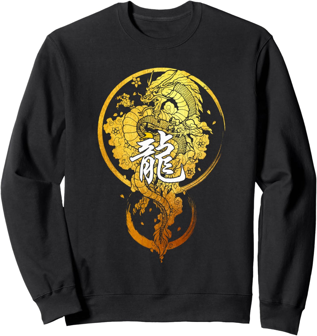 Drache Chinesisches Kanji Tierkreiszeichen Astrologie Drache Sweatshirt