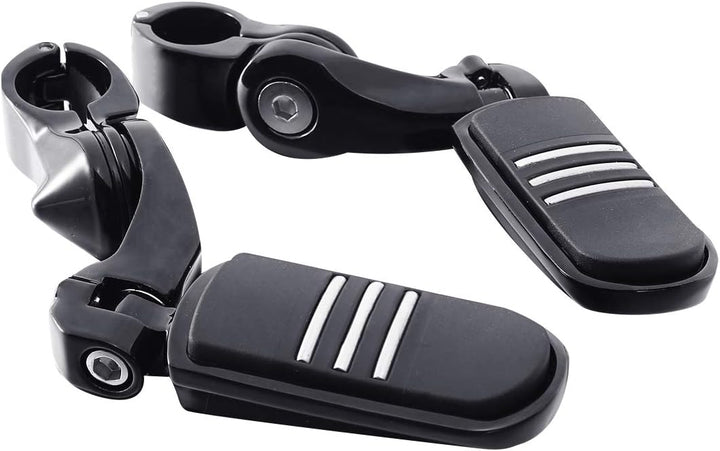 TCMT Highway Pegs 32 mm Universell Schwarze Fussrasten Passend für Electra Road King Street Glide To