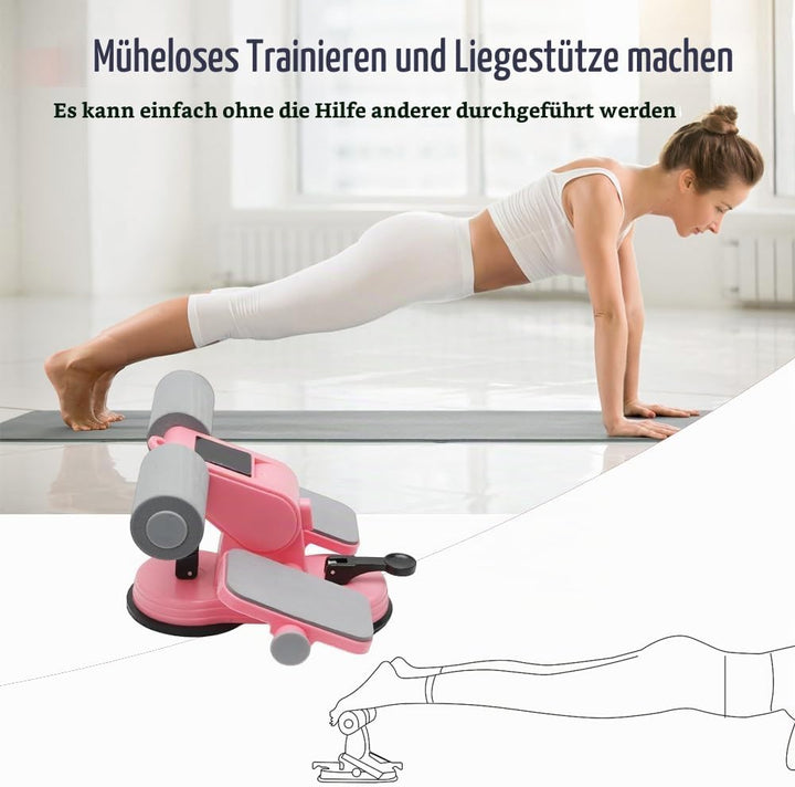 RANJIMA Tragbare Sit Up Bar, Bauchtrainer für Zuhause, Selbstsaugung Sit Up Trainingsgeräte Bodybuil