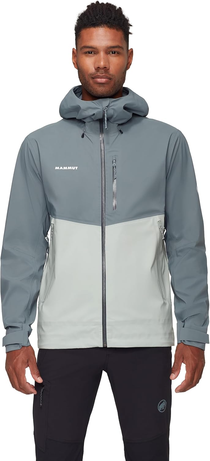 Mammut Herren Alto Guide Hooded Hardshelljacke mit Kapuze L Silver Sage-strata, L Silver Sage-strata