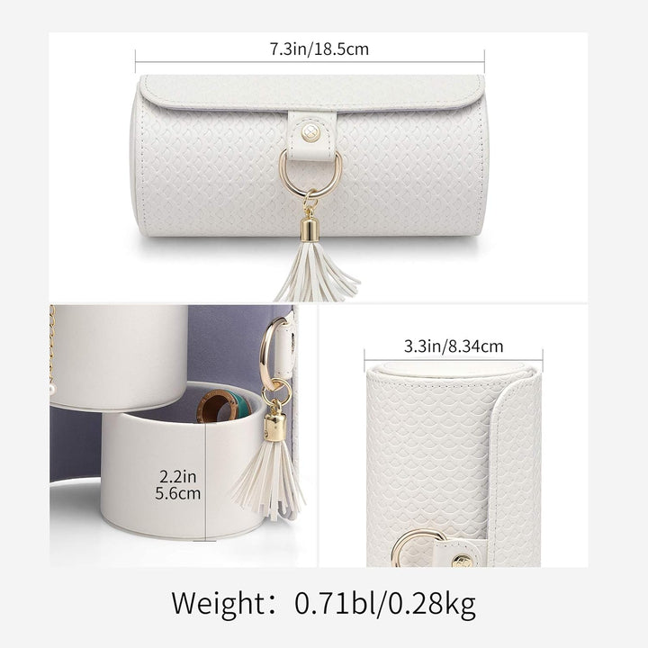 Vlando Viaggio Small Jewelry Case Travel Accessory Storage Box Jewelry Organizer White B. Weiss, B.