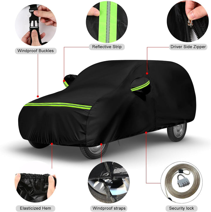 Autoabdeckung Passend für Citroen DS3/DS 3 Crossback 2009-2025, wasserdichte Vollgarage Autoplane mi