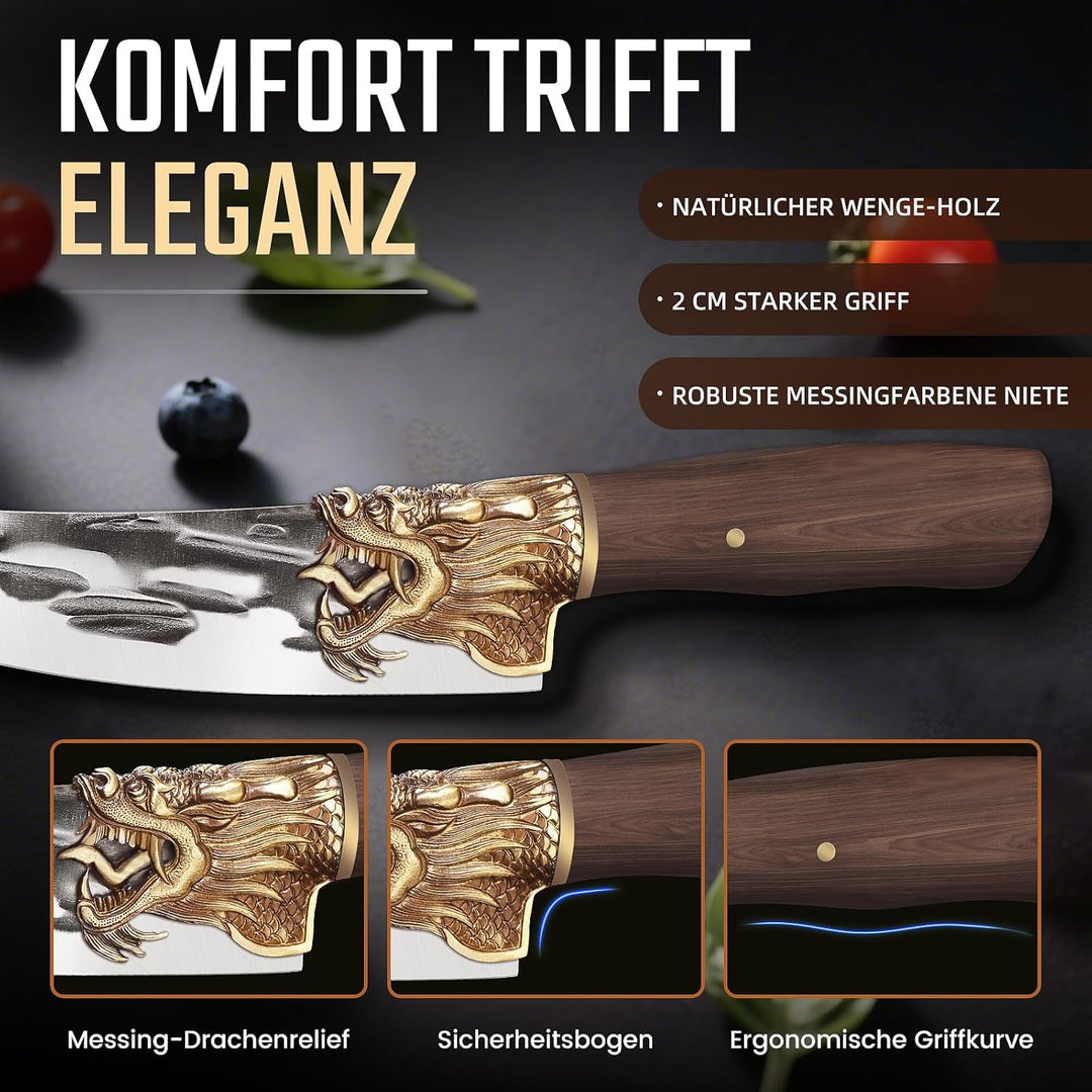 Purple Dragon kochmesser Hochwertiges Küchenmesser Geeignet zum Schneiden von Fleisch, und Gemüse Ch