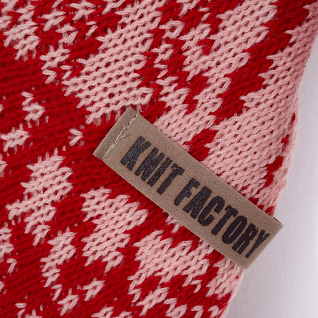 KNIT FACTORY - Dreiecksschal Lea - Damen Strickschal mit Wolle - Umschlagtuch für den Herbst und Win