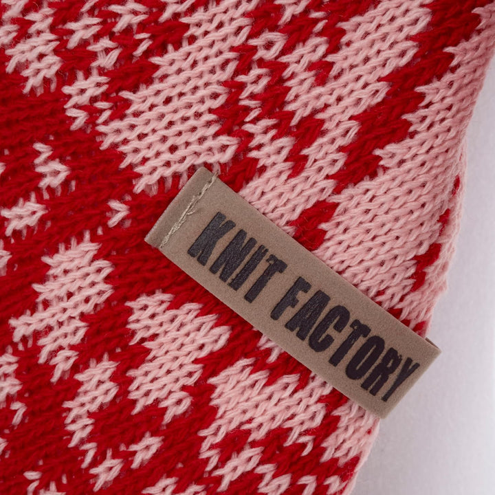 KNIT FACTORY - Dreiecksschal Lea - Damen Strickschal mit Wolle - Umschlagtuch für den Herbst und Win