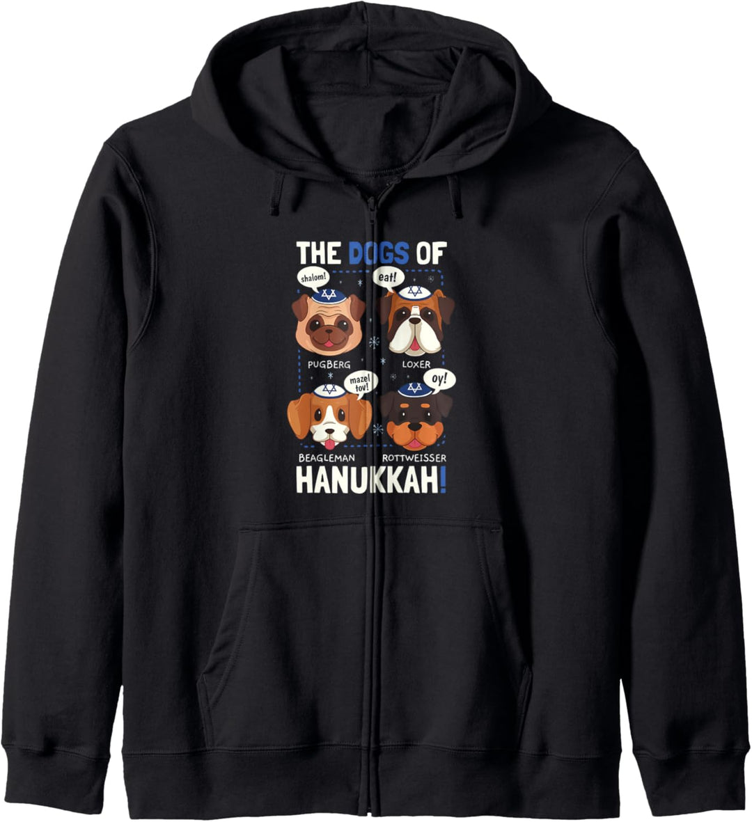 Lustige Hanukkah-Hund-Pun-Geschenke für Männer Frauen Kinder Kapuzenjacke