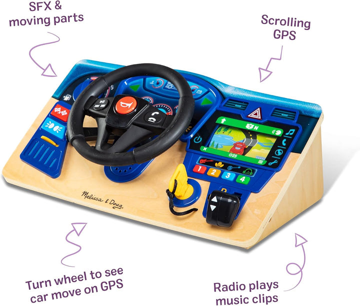 Melissa & Doug Vroom & Zoom Armaturenbrett | Fantasiespiel | Licht- und Soundspielzeug für Kinder |