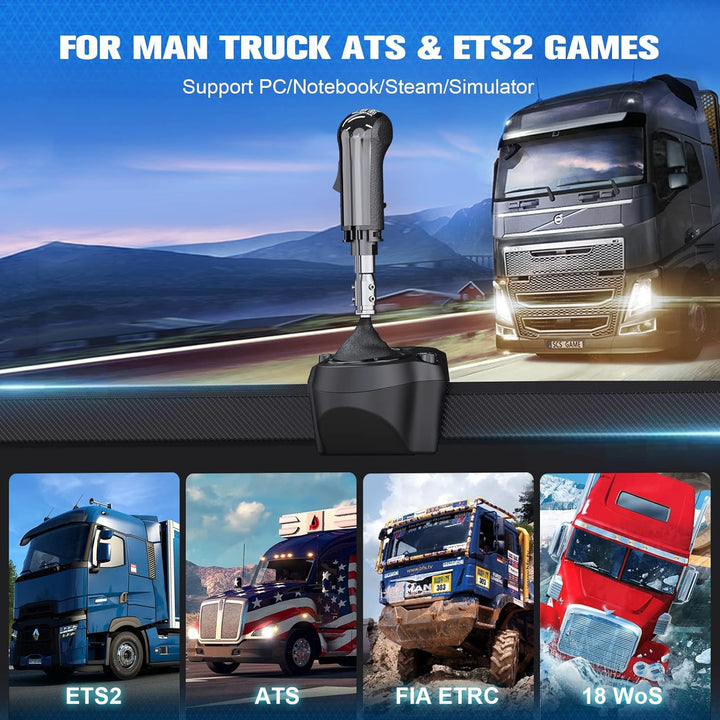 aikeec USB Shifter Knob PC, 18 Gänge PC Schalthebel Knob für Euro Truck Simulator 2 ATS ETS2, PC Tru